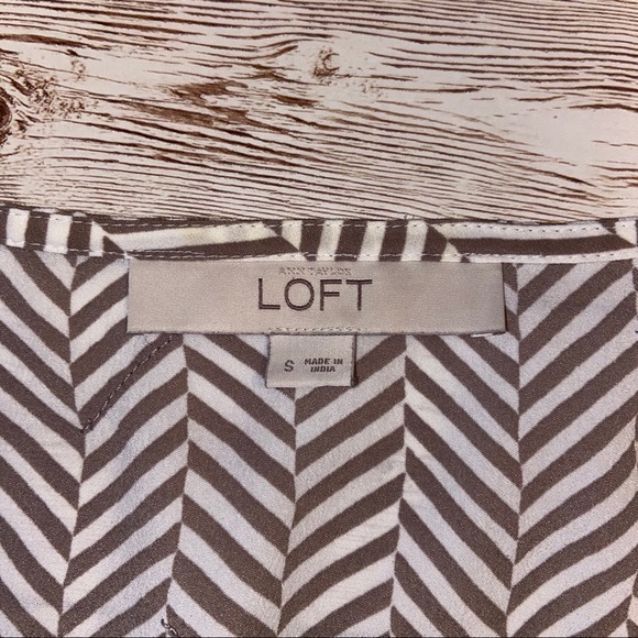 Ann Taylor Loft chevron sequin sleeveless blouse S - Picture 2 of 4